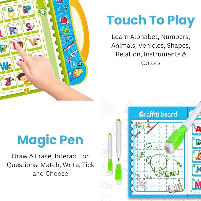 Intelligence E-Book for Kids - Learning Sound Book | English Letters & Shapes